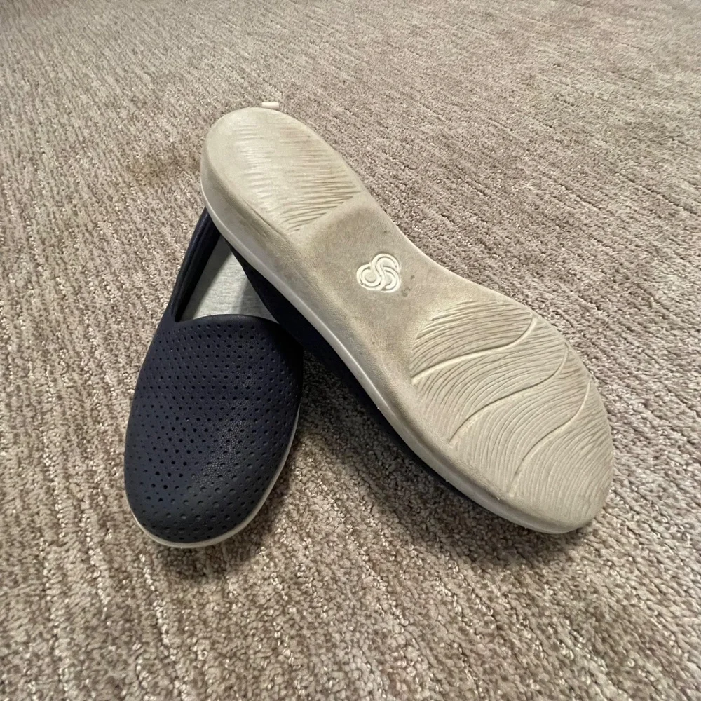 Clarks Collection Ayla Blair Women’s Flats – Size 6.5 – Navy Blue - Picture 5 of 8